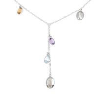 750WG カラーストーンネックレス