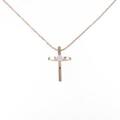 K18PG クロス ダイヤモンドネックレス