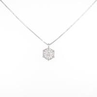 【新品】プラチナダイヤモンドネックレス 0．225ct・E・VS2・VG