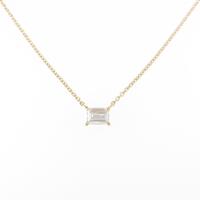【リメイク】K18YG ダイヤモンドネックレス 0．351ct・E・VS1・ファンシーカット