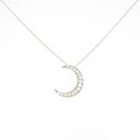 【リメイク】K18YG ムーン ダイヤモンドネックレス