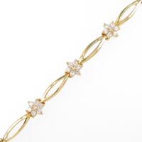 K18YG ダイヤモンドブレスレット