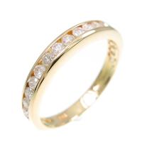 K18YG ハーフエタニティ ダイヤモンドリング