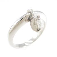 K18WG ダイヤモンド ピンキーリング