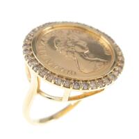 【新品】K18YG ダイヤモンドリング