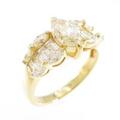 K18YG ダイヤモンドリング 0．663ct M SI2 マーキスカット