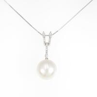 K18WG 2WAY シロチョウパールネックレス