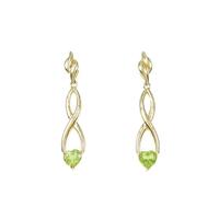 K18YG ペリドットピアス