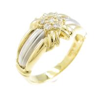 K18YG／PT ダイヤモンドリング