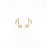 【新品】K18YG メロディ ダイヤモンドピアス