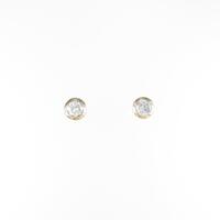 K18YG ソリティア ダイヤモンドピアス