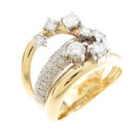 K18YG／PT ダイヤモンドリング