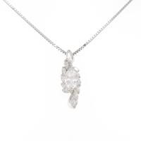 プラチナダイヤモンドネックレス 0．854ct D SI1 マーキスカット