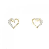 10KYG/10KWG/K10YG ハート ダイヤモンド ピアス