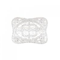 750WG ダイヤモンド ブローチ