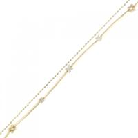 K10YG ダイヤモンド ブレスレット 0.11CT