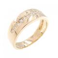 K18PG クロス ダイヤモンド リング 0.12CT
