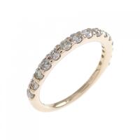 K18PG ハーフエタニティ ダイヤモンド ピンキーリング 0.30CT