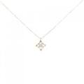 K18PG フラワー ダイヤモンド ネックレス 0.03CT