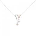 K18PG/K18WG ハート ダイヤモンド ネックレス 0.35CT
