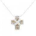 K18WG クロス ダイヤモンド ネックレス 1.20CT
