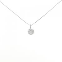 K18WG ダイヤモンド ネックレス 0.33CT