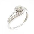 K18WG ダイヤモンド リング 0.18CT