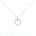 K18WG ハート ダイヤモンド ネックレス 0.11CT