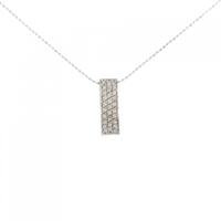 K18WG パヴェ ダイヤモンド ネックレス 0.30CT