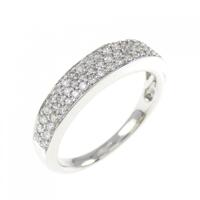 K18WG パヴェ ダイヤモンド リング 0.30CT