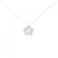 K18WG フラワー ダイヤモンド ネックレス 0.60CT