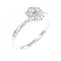 K18WG フラワー ダイヤモンド リング 0.31CT