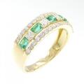 K18YG エメラルド リング 0.41CT