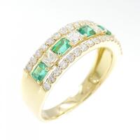K18YG エメラルド リング 0.41CT