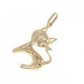 K18YG キャット ダイヤモンド ペンダント 0.02CT