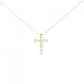 K18YG クロス ダイヤモンド ネックレス 0.10CT