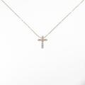 K18YG クロス ダイヤモンド ネックレス 0.3CT