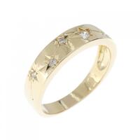 K18YG スター ダイヤモンド リング 0.11CT