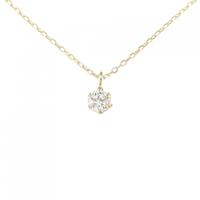 K18YG ソリティア ダイヤモンド ネックレス 0.08CT