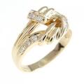K18YG ダイヤモンド リング 0.09CT