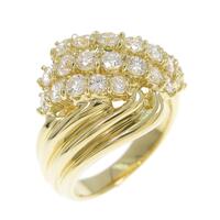 K18YG ダイヤモンド リング 1.56CT