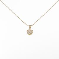 K18YG ハート ダイヤモンド ネックレス 0.15CT