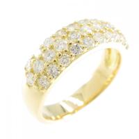 K18YG パヴェ ダイヤモンド リング 1.00CT