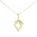 K18YG ヒョウ ダイヤモンド ネックレス 0.036CT