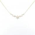 K18YG フラワー ダイヤモンド ネックレス 0.30CT