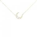 K18YG ムーン ダイヤモンド ネックレス 0.15CT