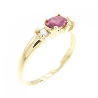 K18YG ルビー リング 0.30CT