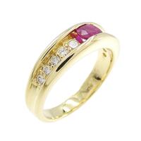K18YG ルビー リング 0.39CT