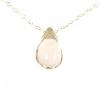 K18YG ローズクオーツ ネックレス 10.77CT