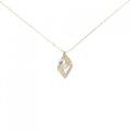 K18YG/PT ダイヤモンド ネックレス 0.20CT